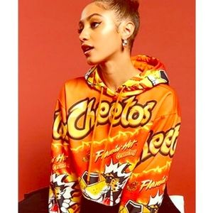 Women’s hot Cheetos cropped hoodie- forever 21